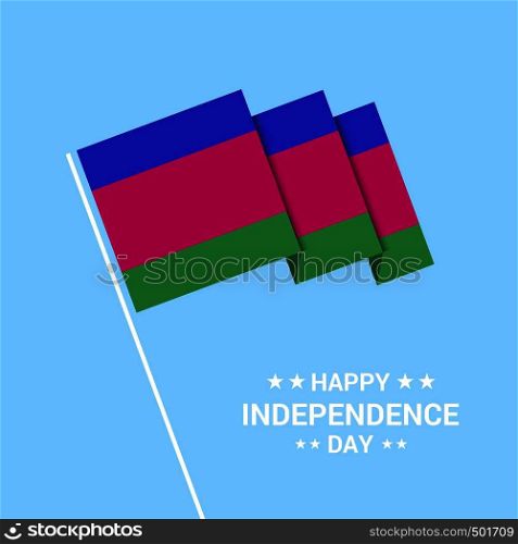 Kuban Peoples Republic Independence day typographic design with flag vector