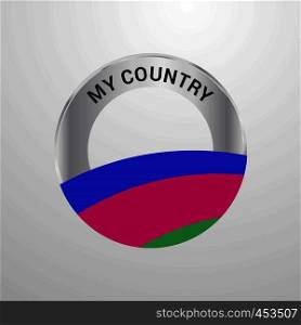 Kuban Peoples Republic My Country Flag badge
