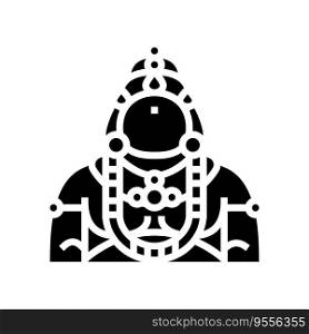 kubera god indian glyph icon vector. kubera god indian sign. isolated symbol illustration. kubera god indian glyph icon vector illustration