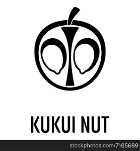 Kukui nut icon. Simple illustration of kukui nut vector icon for web design isolated on white background. Kukui nut icon, simple style