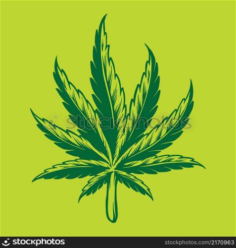 Kush Leaf Simple Logo Vector illustrations for your work mascot merchandise t-shirt, stickers and Label designs, poster, greeting cards advertising business company or brands.
