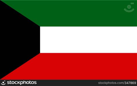 Kuwait flag image for any design in simple style. Kuwait flag image
