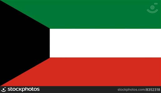 Kuwait flag. Vector illustration