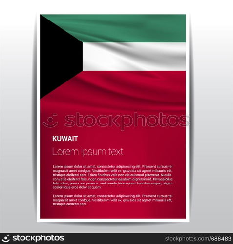 Kuwait flags design vector