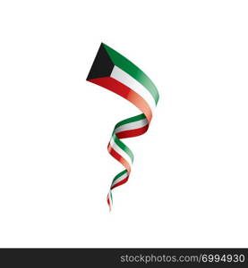 Kuwait national flag, vector illustration on a white background. Kuwait flag, vector illustration on a white background