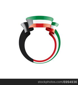 Kuwait national flag, vector illustration on a white background. Kuwait flag, vector illustration on a white background