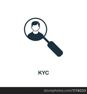 KYC icon. Creative element design from fintech technology icons collection. Pixel perfect KYC icon for web design, apps, software, print usage.. Kyc icon. Creative element design from fintech technology icons collection. Pixel perfect Kyc icon for web design, apps, software, print usage