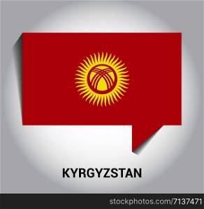 Kyrgyzstan flag design vector