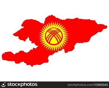 Kyrgyzstan map flag vector illustration Eps 10.. Kyrgyzstan map flag vector illustration Eps 10