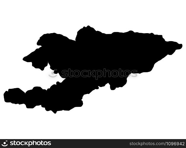 Kyrgyzstan map silhouette vector illustration Eps 10.. Kyrgyzstan map silhouette vector illustration Eps 10