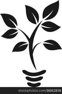 L&eco friendly plant logo design Royalty Free Vector