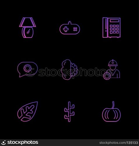 l&, game console, leaf , phone , hardware , tools ,labour , constructions , icon, vector, design,  flat,  collection, style, creative,  icons , electronics , 
