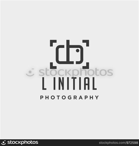 l initial photography logo template vector design icon element. l initial photography logo template vector design