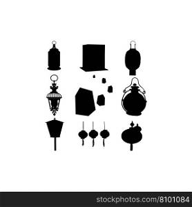 L&ion silhouette set creative design Royalty Free Vector