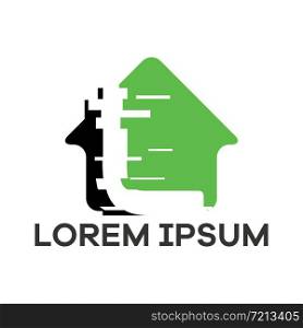 L letter logo design, Letter L in house shape vector illustration. Real Estate and property logo design.
