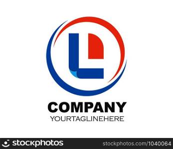 L letter logo icon illustration vector design