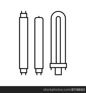 l&light bulb line icon vector. l&light bulb sign. isolated contour symbol black illustration. l&light bulb line icon vector illustration