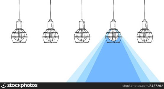 L&light. L&drawn by hand with a beam of light. Vector illustration