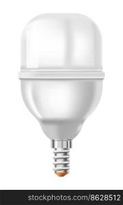L&type, isolated reflector bulb giving light at a certain angle. Illumination and reflection, electric appliances for home. Illuminator with controllable source. Vector in flat style illustration. Reflector bulb or globe led light, type of l&