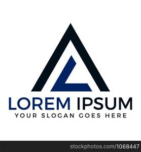 LA Pyramid Modern Letter Logo Design.