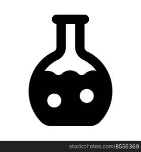 lab equipment with concentrated acid isolated on a white background