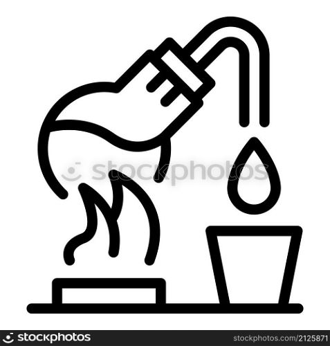 Lab experiment icon outline vector. Laboratory research. Chemistry science. Lab experiment icon outline vector. Laboratory research
