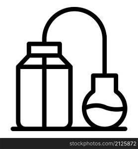 Lab experiment icon outline vector. Science research. Medical test. Lab experiment icon outline vector. Science research