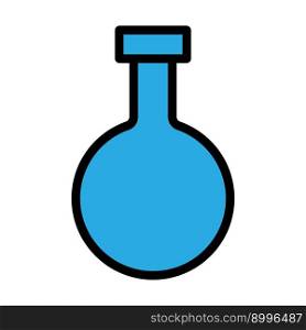 Lab flask icon line isolated on white background. Black flat thin icon on modern outline style. Linear symbol and editable stroke. Simple and pixel perfect stroke vector illustration