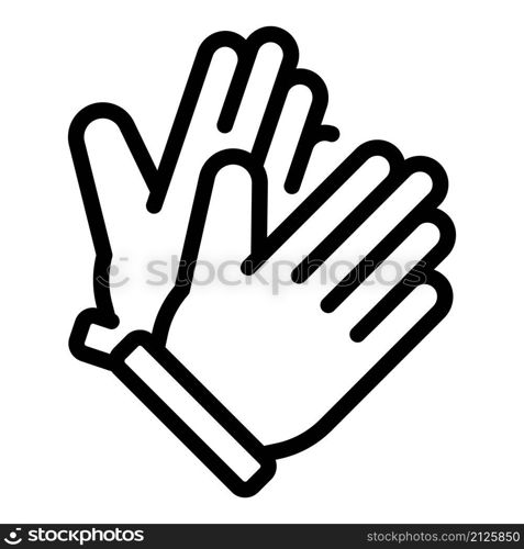 Lab gloves icon outline vector. Medical research. Computer test. Lab gloves icon outline vector. Medical research