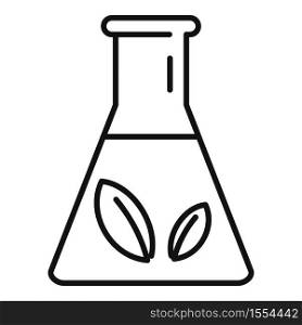 Lab homeopathy flask icon. Outline lab homeopathy flask vector icon for web design isolated on white background. Lab homeopathy flask icon, outline style