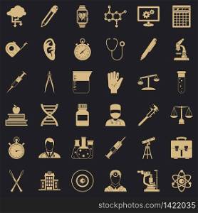 Lab icons set. Simple style of 36 lab vector icons for web for any design. Lab icons set, simple style