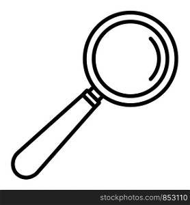 Lab magnify glass icon. Outline lab magnify glass vector icon for web design isolated on white background. Lab magnify glass icon, outline style