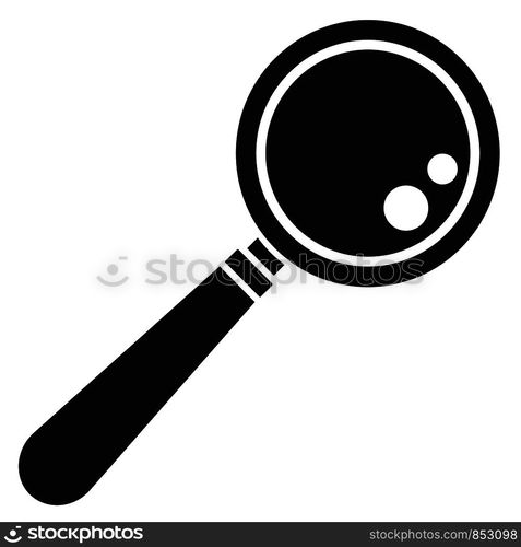 Lab magnify glass icon. Simple illustration of lab magnify glass vector icon for web design isolated on white background. Lab magnify glass icon, simple style