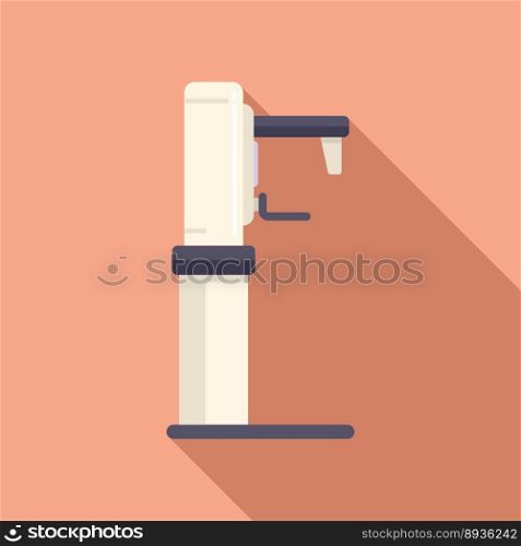 Lab mammography machine icon flat vector. Breast female. Clinic patient. Lab mammography machine icon flat vector. Breast female