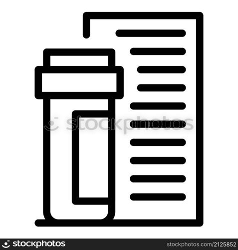 Lab medical test icon outline vector. Laboratory experiment. Computer education. Lab medical test icon outline vector. Laboratory experiment