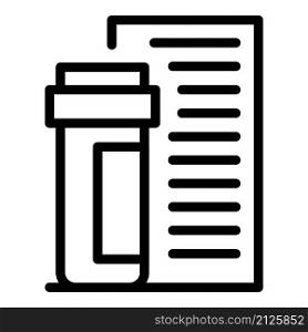 Lab medical test icon outline vector. Laboratory experiment. Computer education. Lab medical test icon outline vector. Laboratory experiment