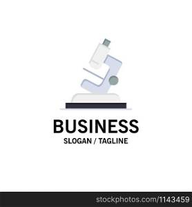 Lab, Microscope, Science, Zoom Business Logo Template. Flat Color