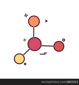 lab molecule icon vector design
