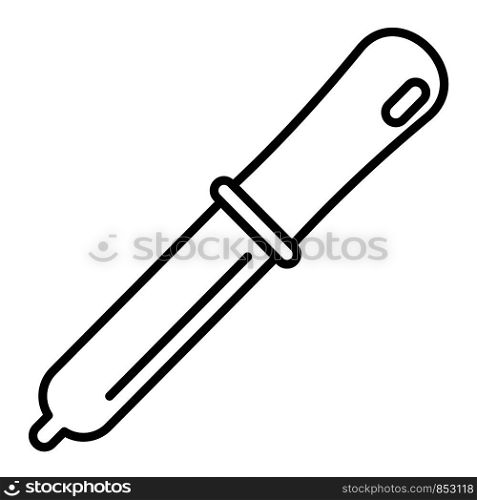 Lab pipette icon. Outline lab pipette vector icon for web design isolated on white background. Lab pipette icon, outline style