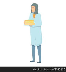 Lab research student icon cartoon vector. Laboratory scientist. Medical test. Lab research student icon cartoon vector. Laboratory scientist