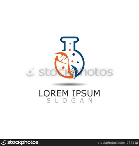 Lab Science and Research logo Design pharmaceutical Concept Template