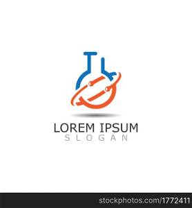 Lab Science and Research logo Design pharmaceutical Concept Template