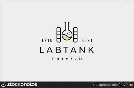 lab tank logo vector design illustration