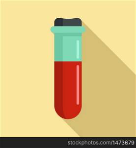 Lab test blood icon. Flat illustration of lab test blood vector icon for web design. Lab test blood icon, flat style