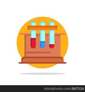 Lab, Test, Chemistry, Science Abstract Circle Background Flat color Icon