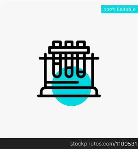 Lab, Test, Chemistry, Science turquoise highlight circle point Vector icon