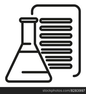 Lab test flask icon outline vector. Shield system. Body infection. Lab test flask icon outline vector. Shield system