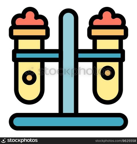 Lab test icon outline vector. Eco energy. Cycle biogas color flat. Lab test icon vector flat