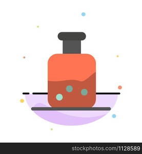 Lab, Test, Science, Bottle Abstract Flat Color Icon Template