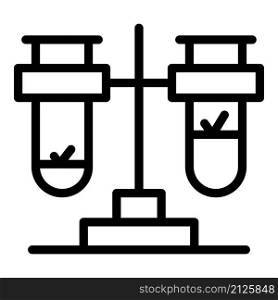 Lab test tube experiment icon outline vector. Computer research. Medical laboratory. Lab test tube experiment icon outline vector. Computer research
